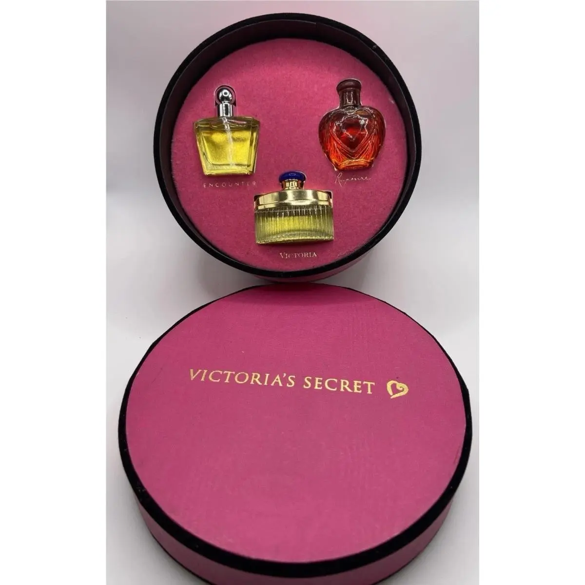 Victoria`s Secret Rapture Encounter Victoria Mini .2oz Perfume 3pc Gift Set Rare