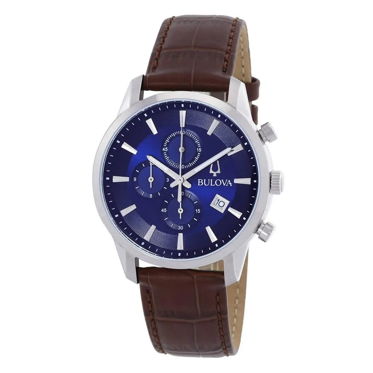 Sutton Chronograph Quartz Blue Dial Men`s Watch 96B402 by Bulova