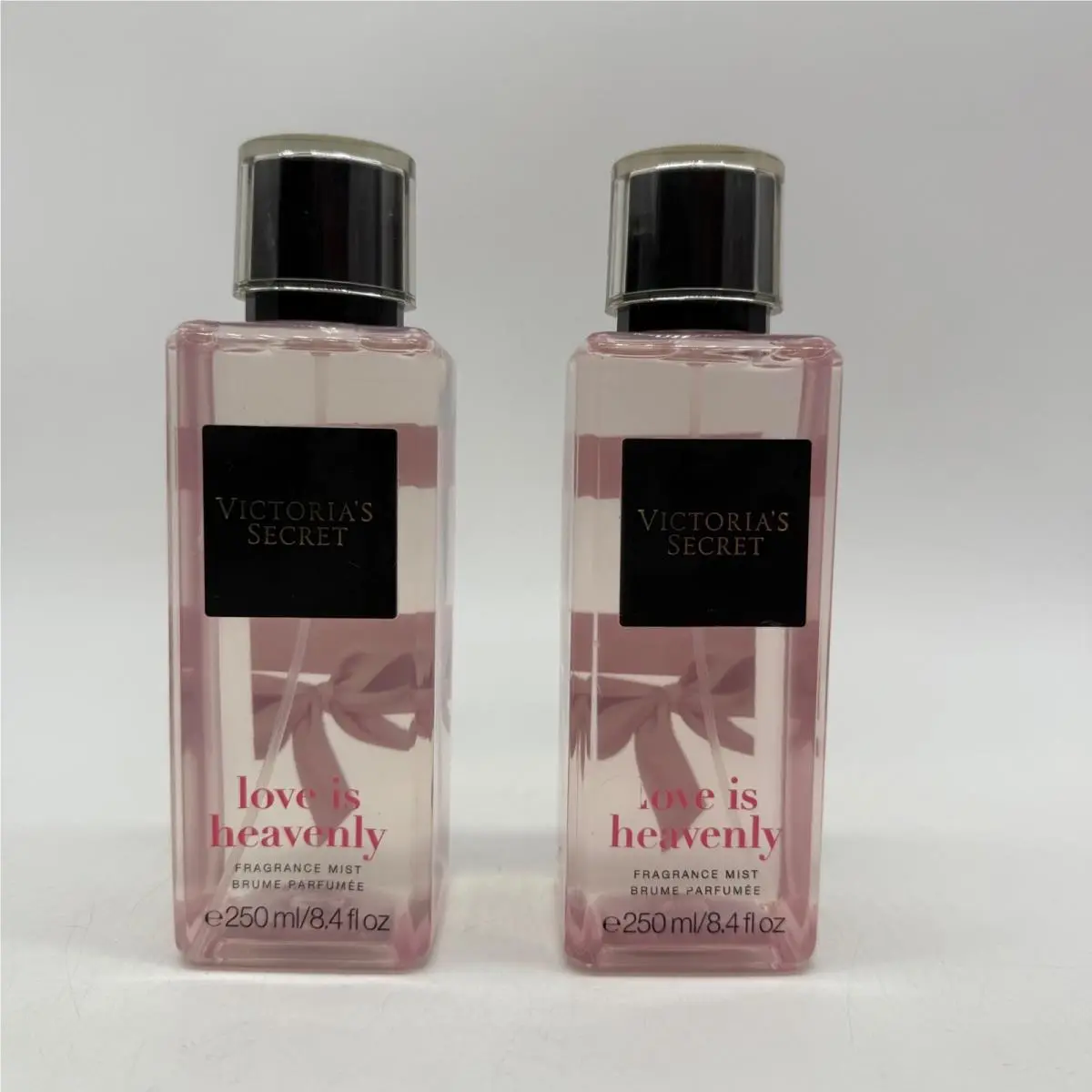 Victoria`s Secret Fragrance Mist Love is Heavenly 8.4oz Set of 2 Pink Floral