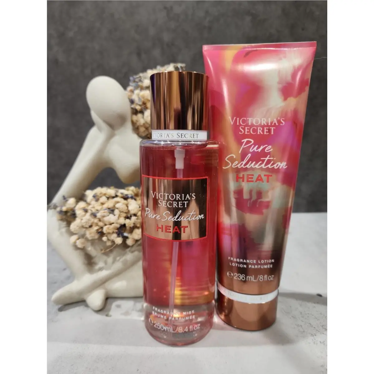 Victoria`s Secret Fragrance Pure Seduction Heat Body Mist Lotion Set