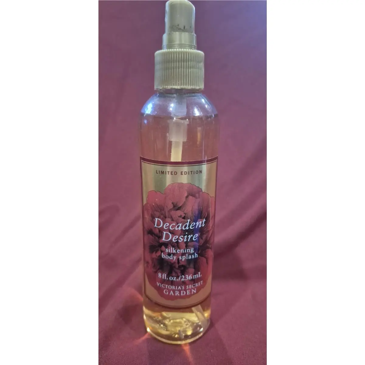 Victoria`s Secret Decadent Desire Silkening Body Splash Mist 8oz Limited Edition