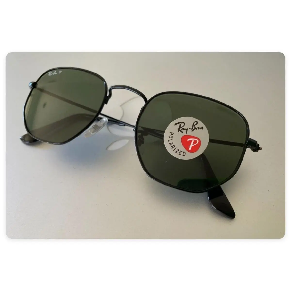 Ray Ban RB3548N 002 58 Black Hexagonal 51 mm Unisex Polarized Sunglasses