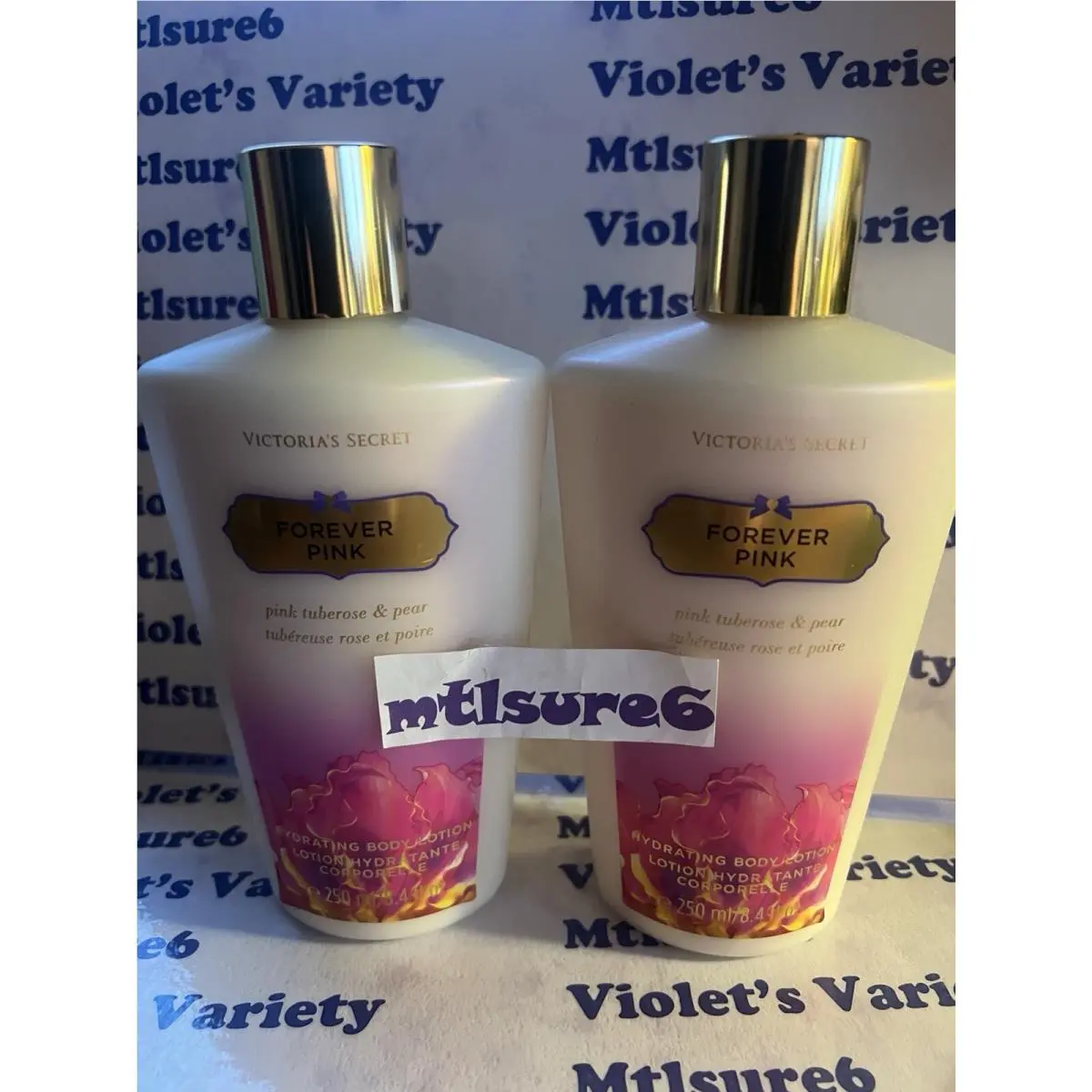 2 Victoria’s Secret Forever Pink Hydrating Body Lotion 8.4 oz Each Full