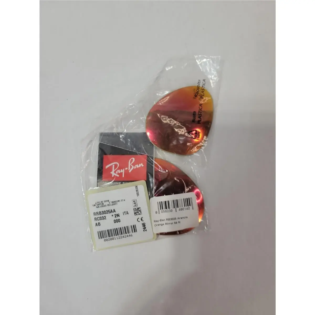 Ray-ban RB3025 58mm Glass Replacement Lenses Orange Mirror Non Polarized