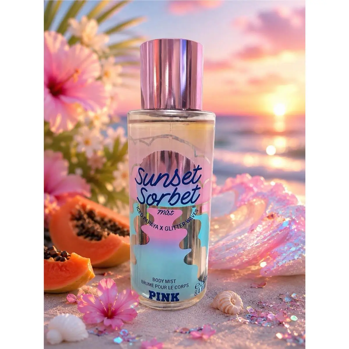 Victoria`s Secret Pink Rare Sunset Sorbet Body Mist For Women 8.4fl Oz