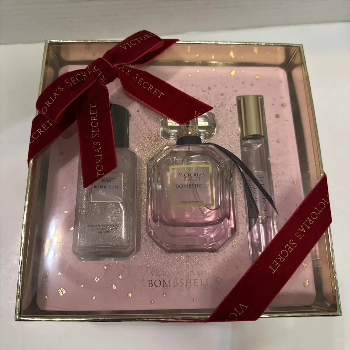 Victoria’s Secret Bombshell 3 Pc Gift Set Edp Mist Rollerball Gift Box by Victoria's Secret