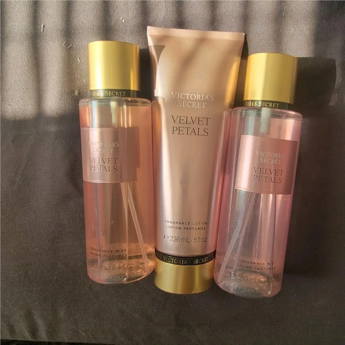 Victoria`s Secret Velvet Petals Mist and Lotion 3-Piece Set