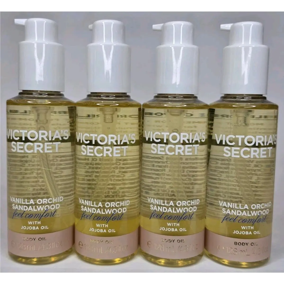 4 Victoria`s Secret Vanilla Orchid Sandalwood Body Oil 4.3 OZ