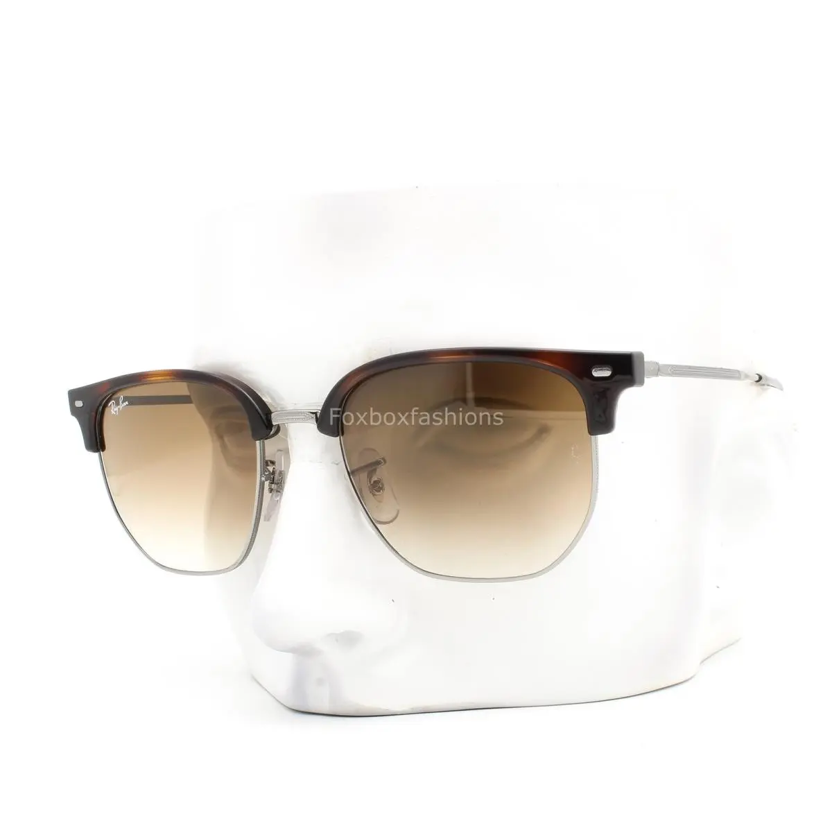 Ray-ban Clubmaster Sunglasses RB 4416 710/51 Brown Havana Silver 51mm W/case