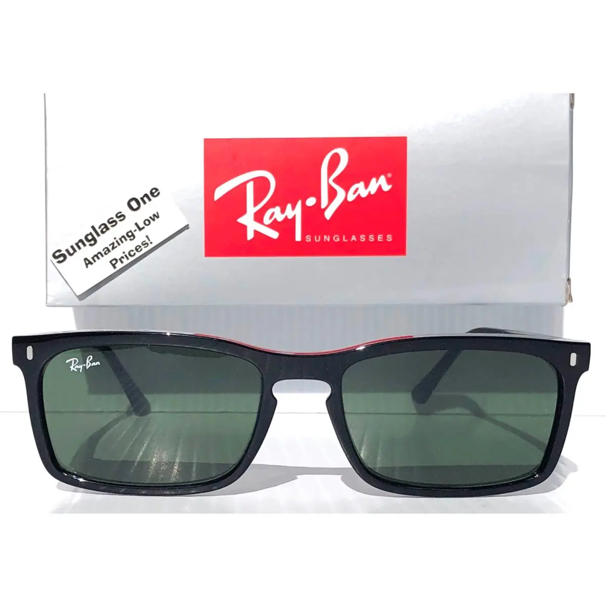 Ray Ban Matte Shiny Black UV Protective Green Grey Lens Sunglass RB 4435 901/31