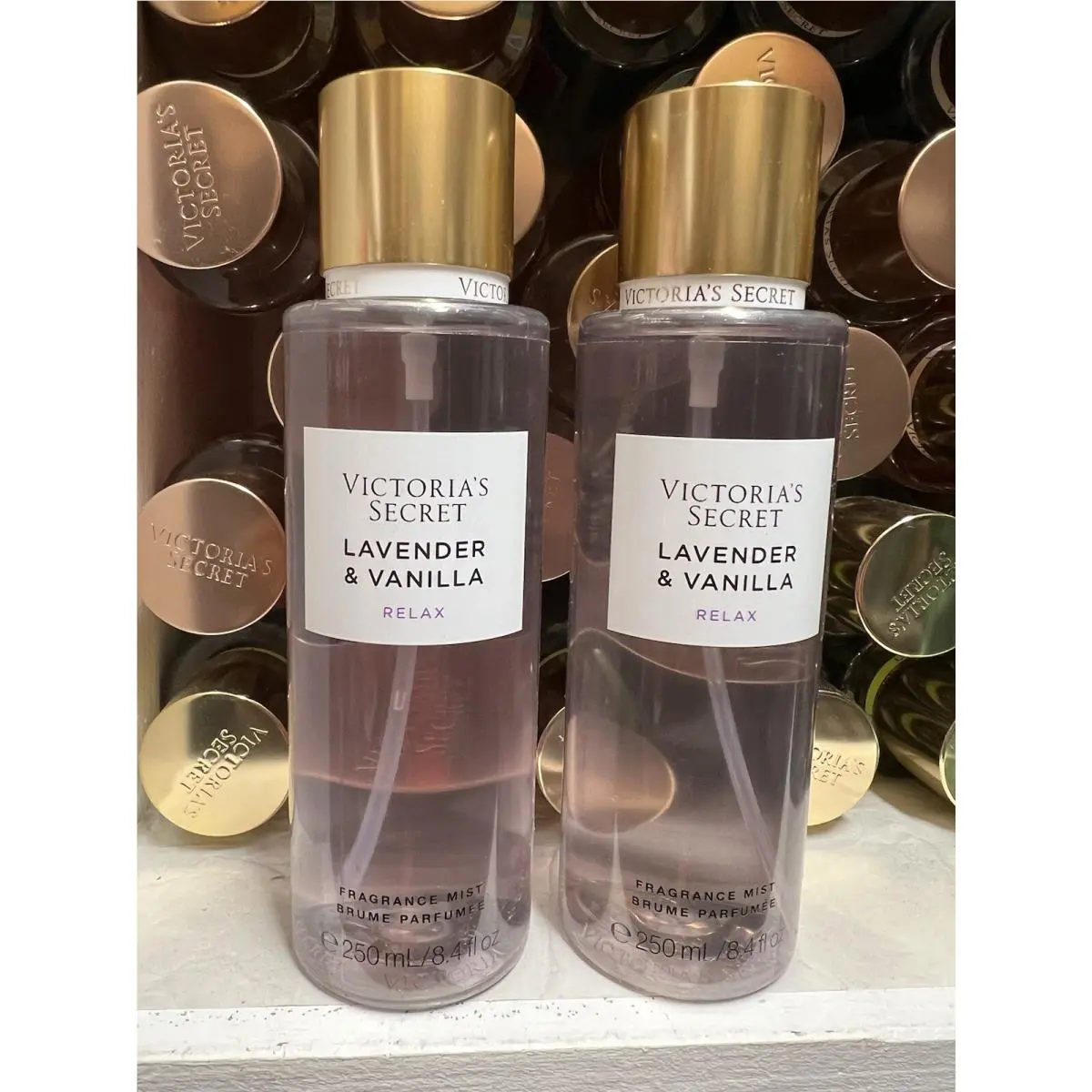 2 Pc Victoria`s Secret Lavender Vanilla Relax Fragrance Body Mist 8.4oz