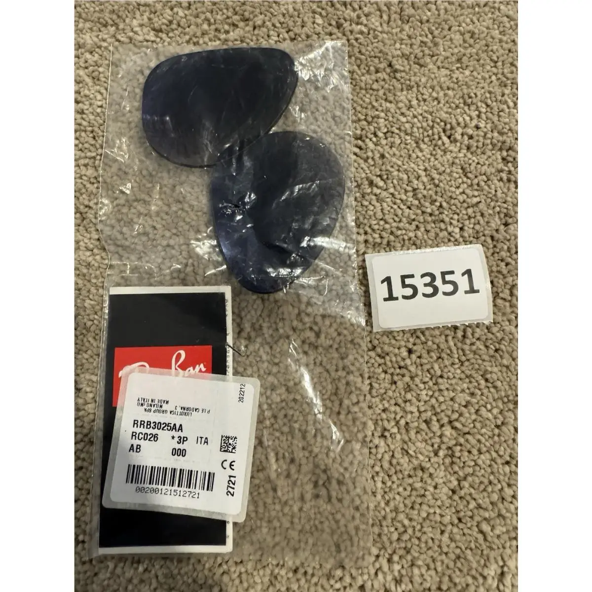 Ray Ban Rb 3025 Blue Shaded Gradient Polarized Lenses - Replacements