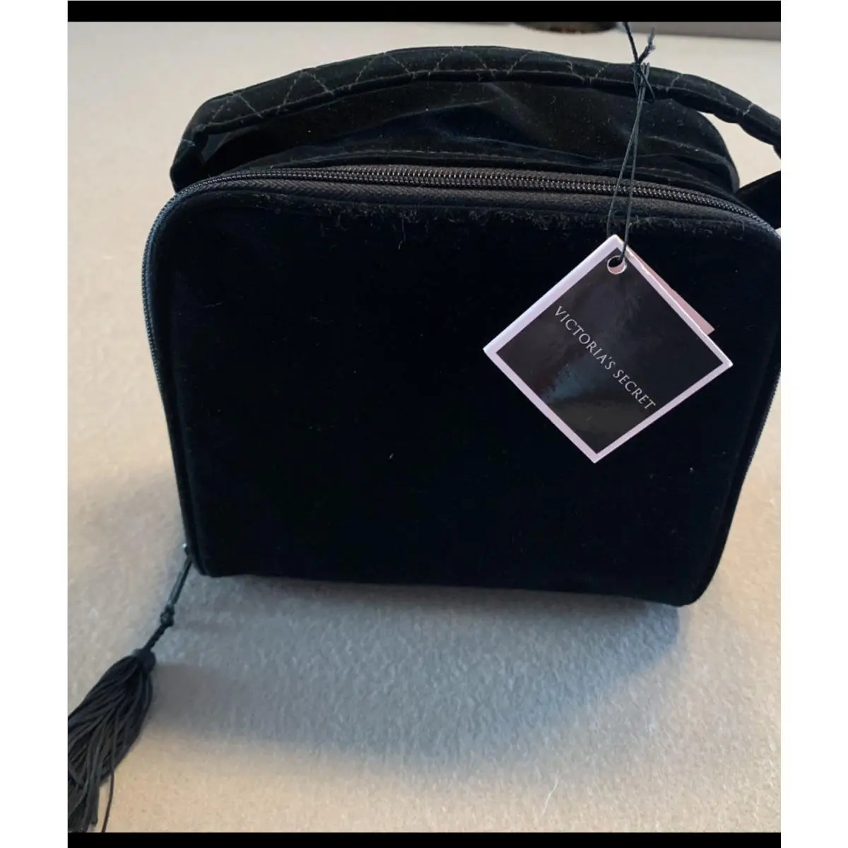 Case Lot of 16 Victoria Secret Black Velvet Cosmetic Bags -authentic