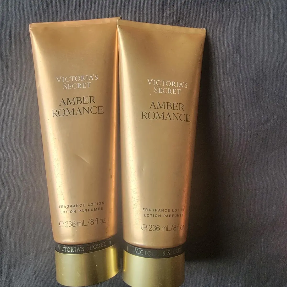 Victoria`s Secret Amber Romance Fragrance Body Lotion 2-Piece Set