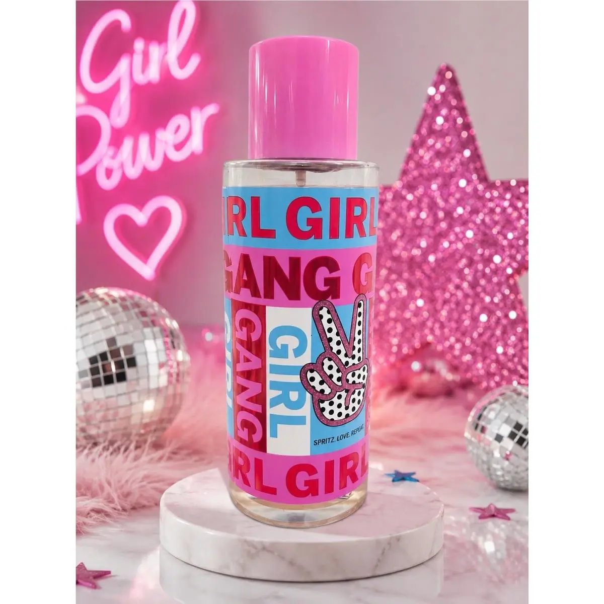 Pink Victoria`s Secret Girl Gang Peony Petals Mist 8.4oz Minimal Evaporation