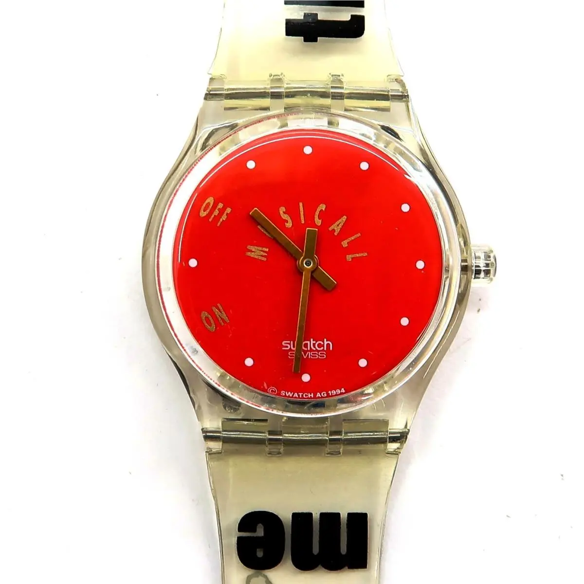 Swatch Musicall Watch Tell ME The Time SLZ100C with Case Papers 1997 Nos