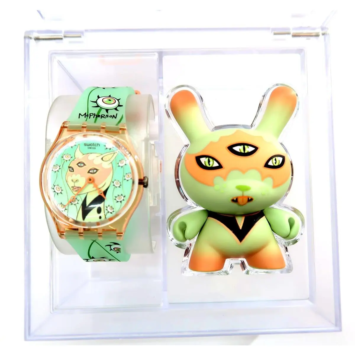 Swatch Kidrobot Watch The Eyes Are Watching GP132 w/ Box Case Papers 2010
