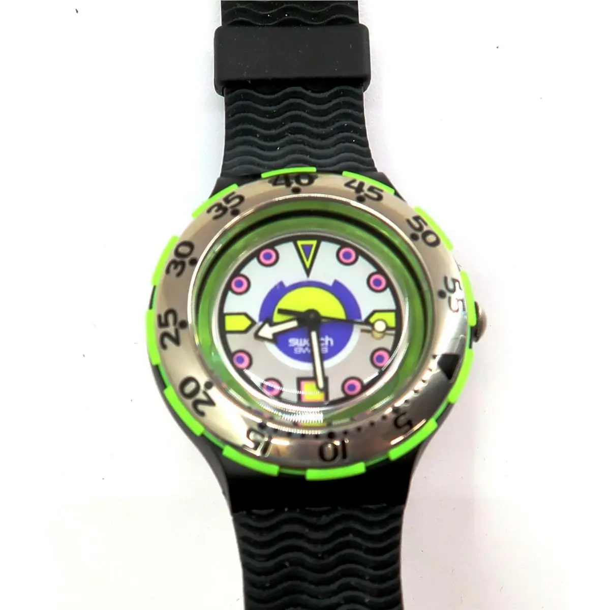 Swatch Scuba 200 Watch Bombola SDB103 with Case Papers 1993 Gents Nos