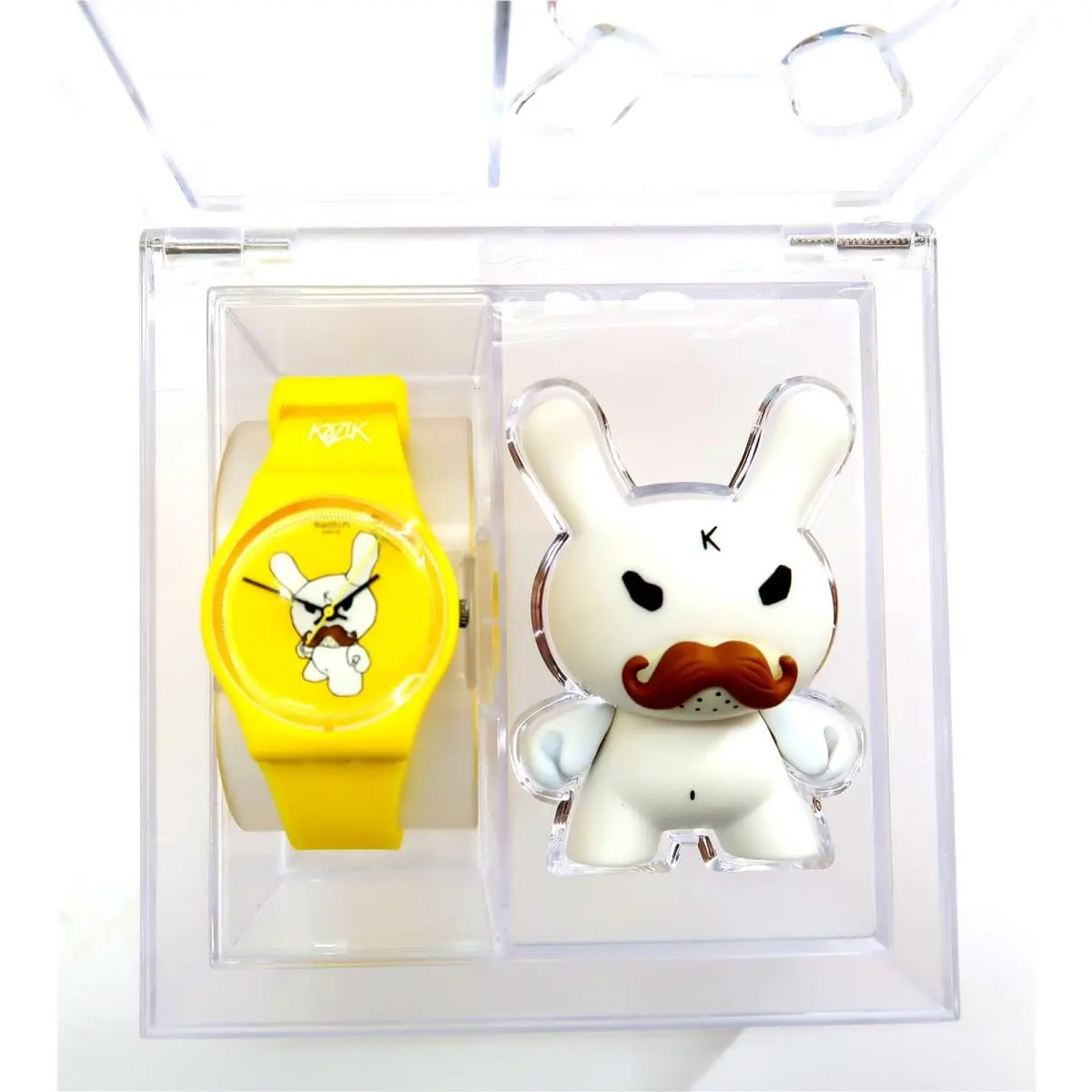 Signed Swatch Kidrobot Watch Ski Instructor GJ130 Boxed Set by Frank Kozik 2012