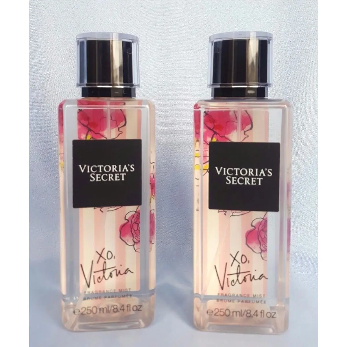 Victoria`s Secret XO Victoria Body Mist Fragrance Spray 8.4 OZ Each Lot OF 2