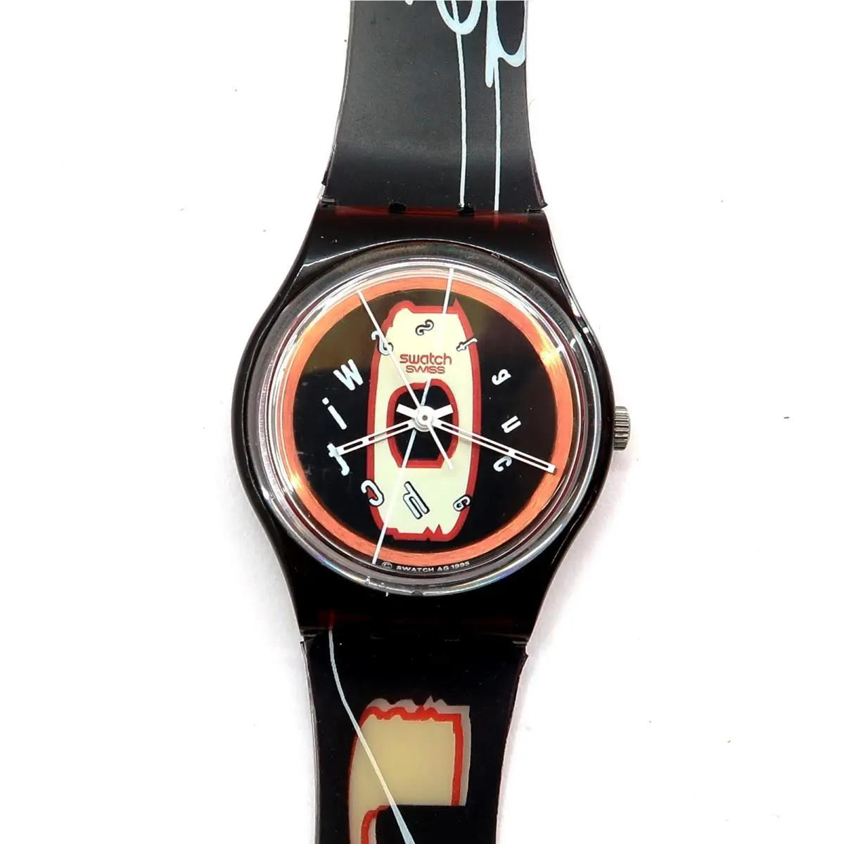 Swatch Key Access Watch Drop Out SKR100 1996 Gents Battery Works Great