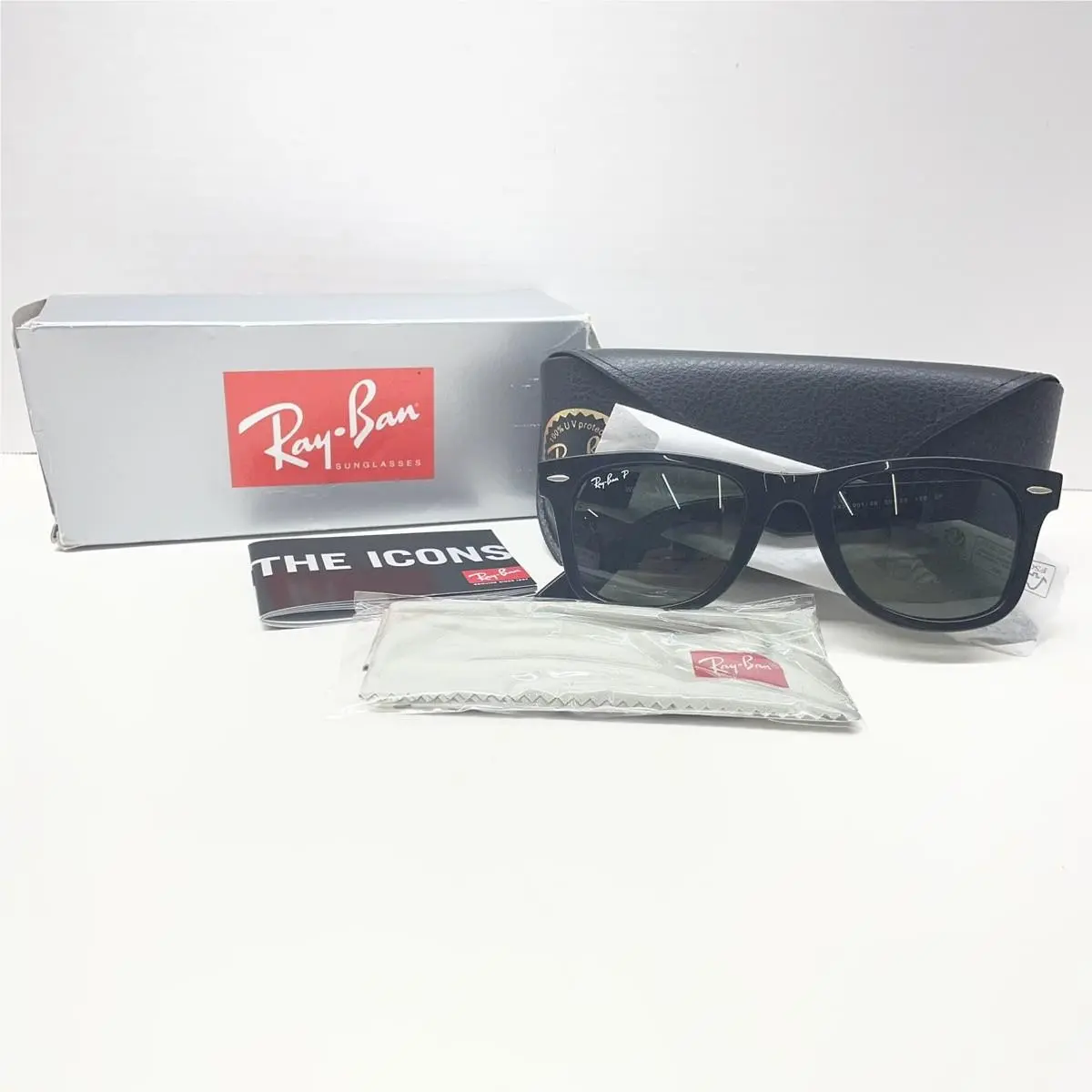 Ray-ban RB2140 Wayfarer Black Green Polarized 50-22 CMP127853