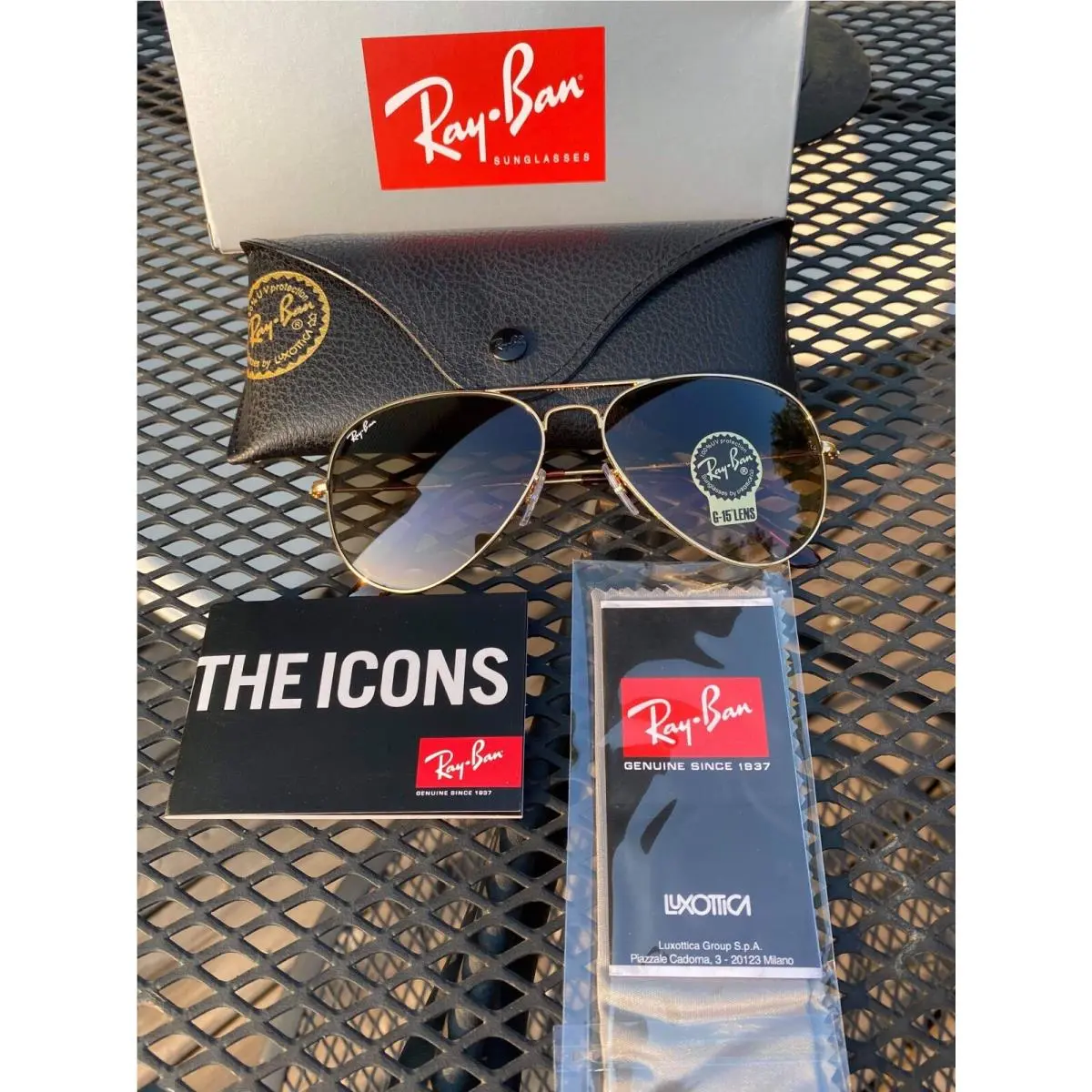 Ray-ban Aviator Pilot RB3025 Gradient Brown Sunglasses 58mm
