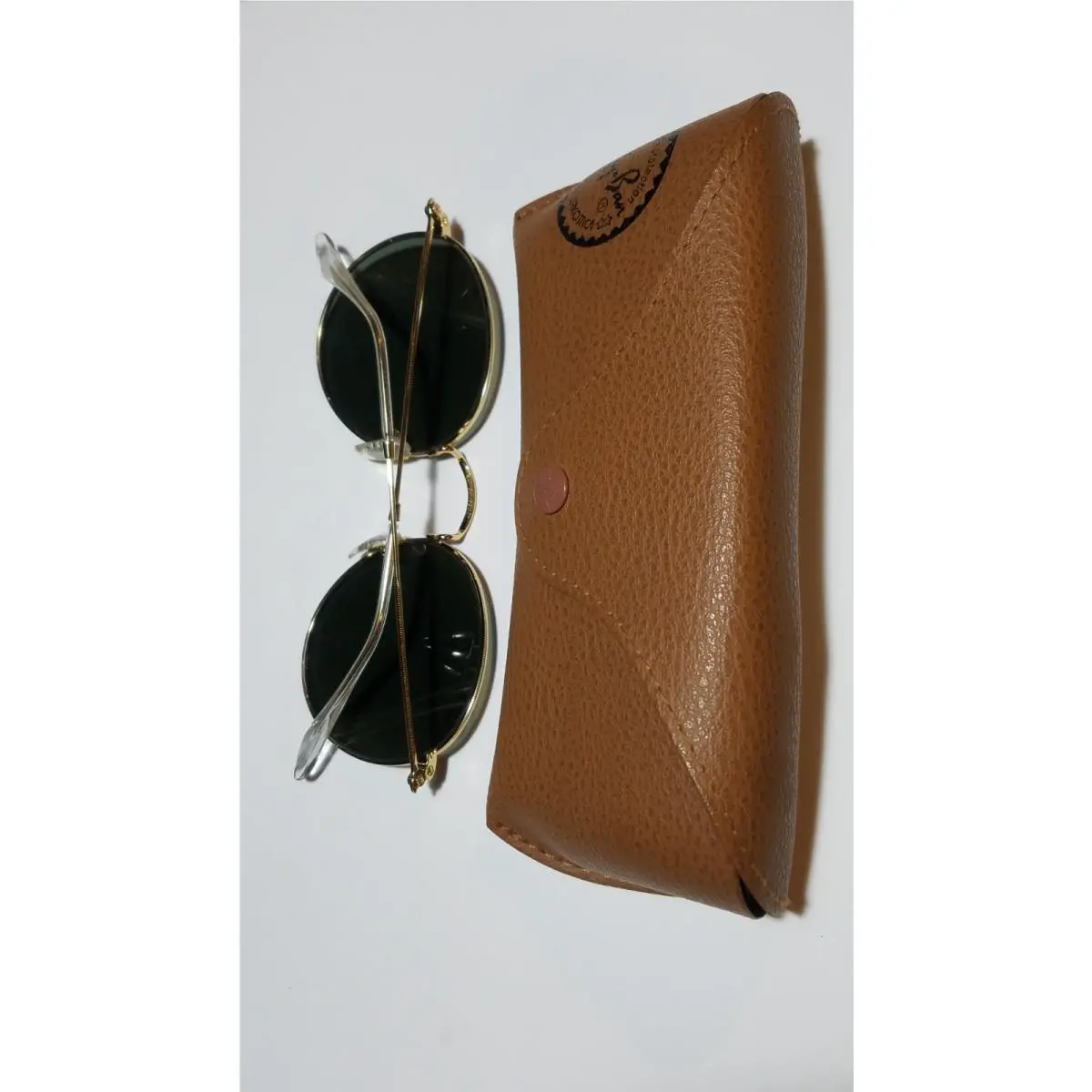 Rayban Round Metal Sunglasses Gold Frame Tinted Glasses Lenses UV Protection
