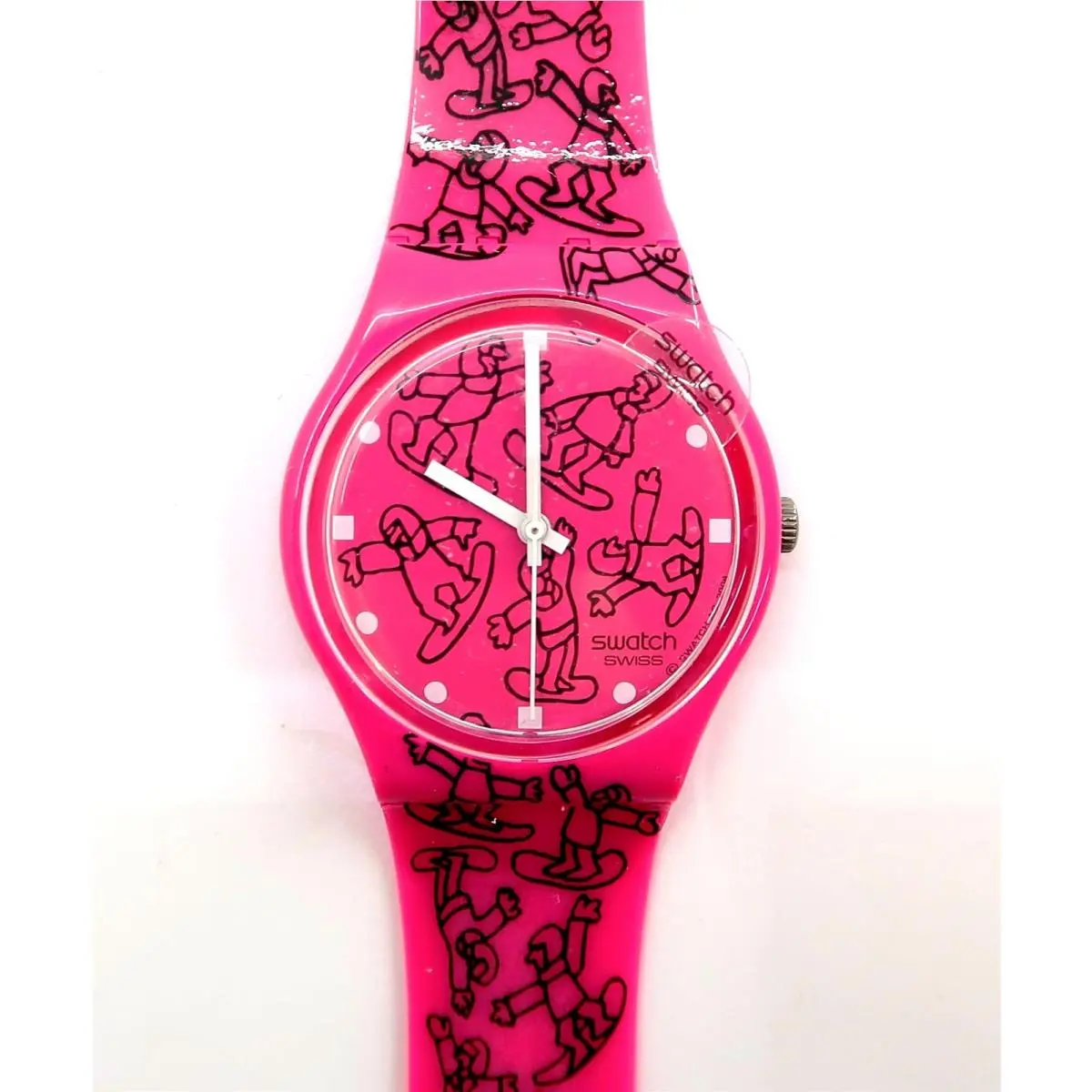 Swatch Watch Pink Ride GZ200 with Case and Papers 2009 by Ted Scapa Artist