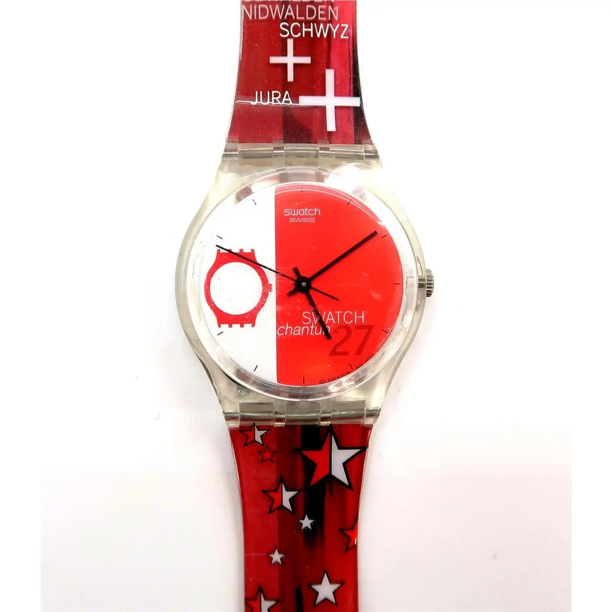 Swatch Watch 27 Avel Chantun GZ175 w/ Case and Papers Expo 2002 Biel Bienne