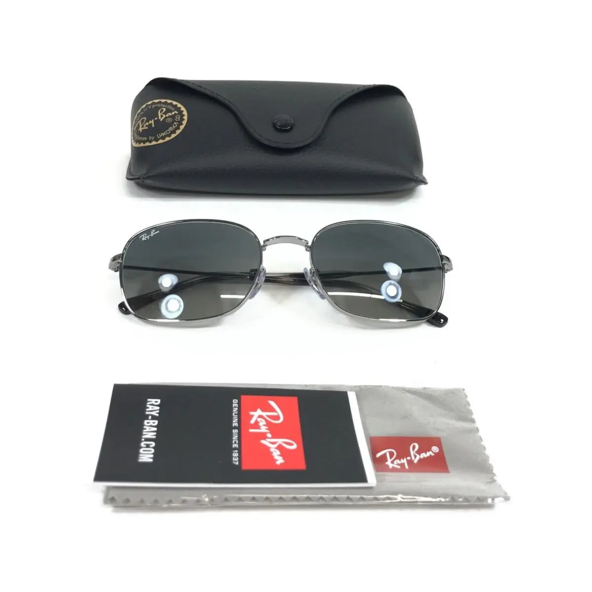Ray-ban Sunglasses RB3706 004/71 Silver Rectangle Frames w/ Gray Gradient Lenses