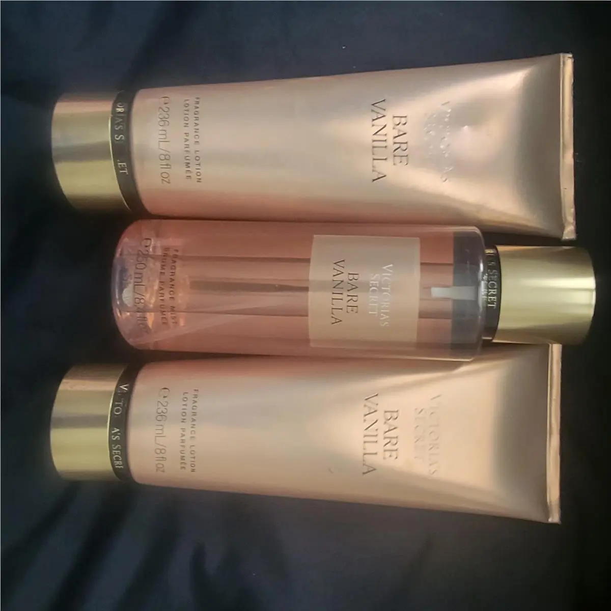 Victoria`s Secret Bare Vanilla 8.4 oz Body Mist and Lotion Set