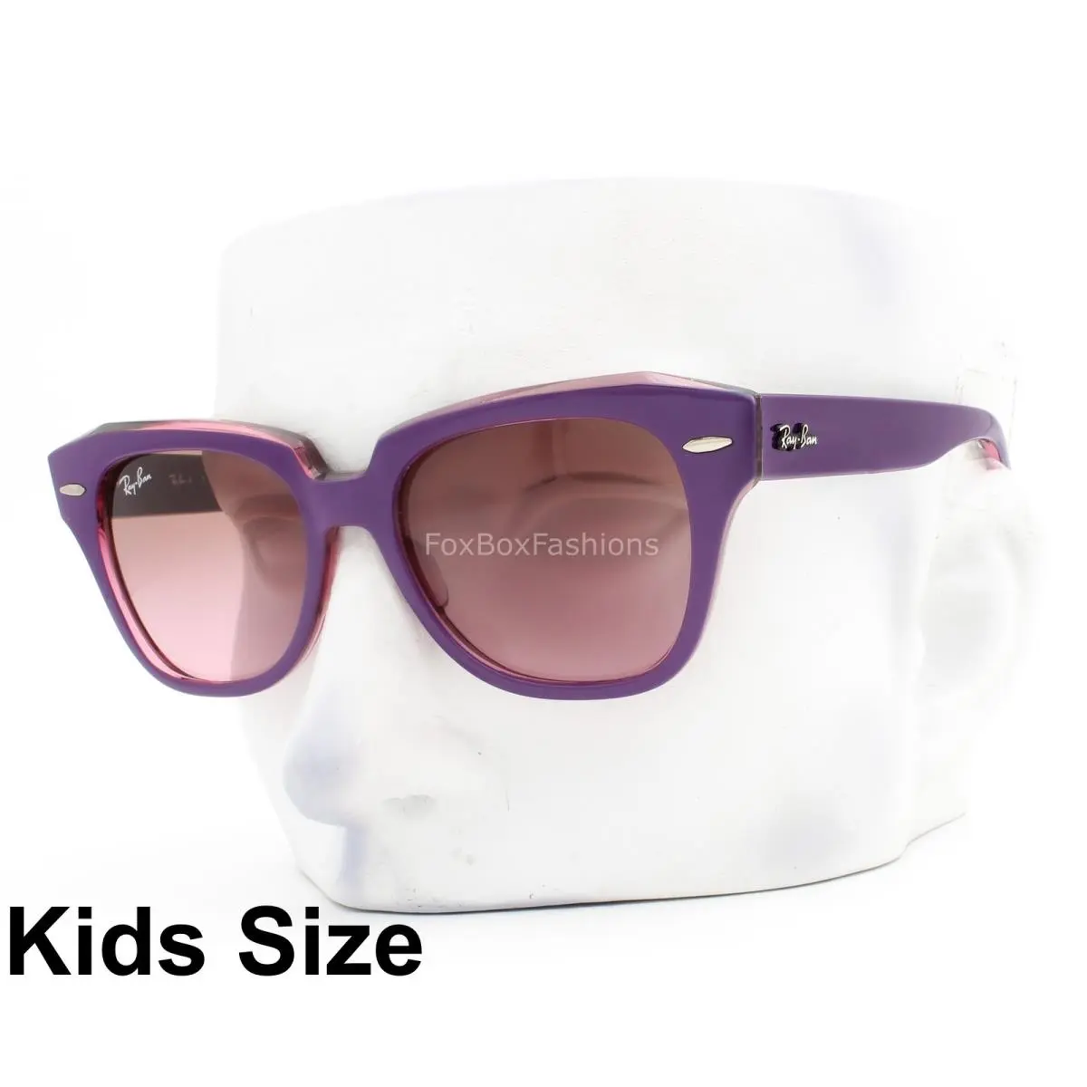 Ray-ban Mini State Street Sunglasses Purple on Pink RJ 9186S 7118/14 with Case