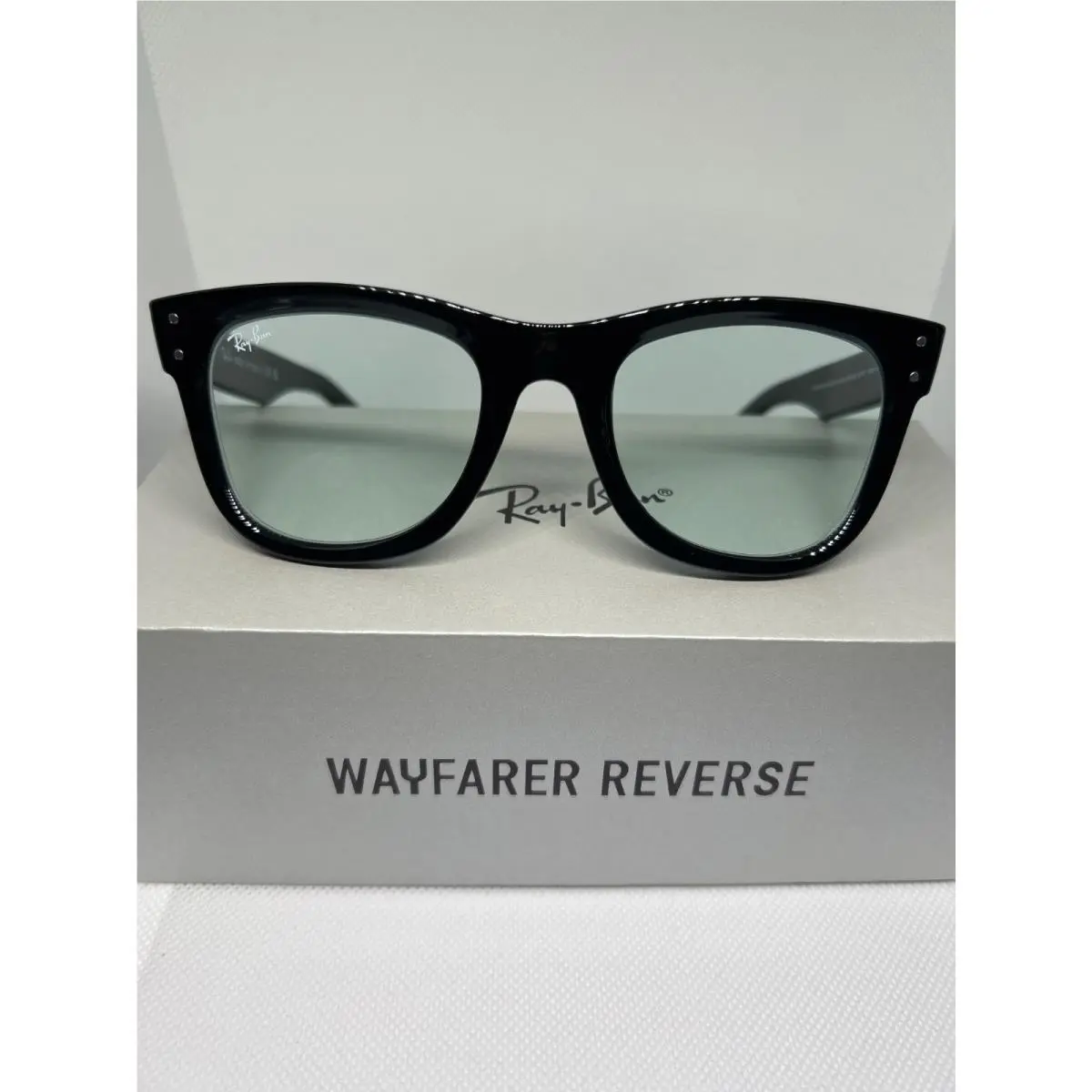 Ray-ban Sunglasses RBR0502S Wayfarer Reverse 6677/2 Black w Light Green 53 mm