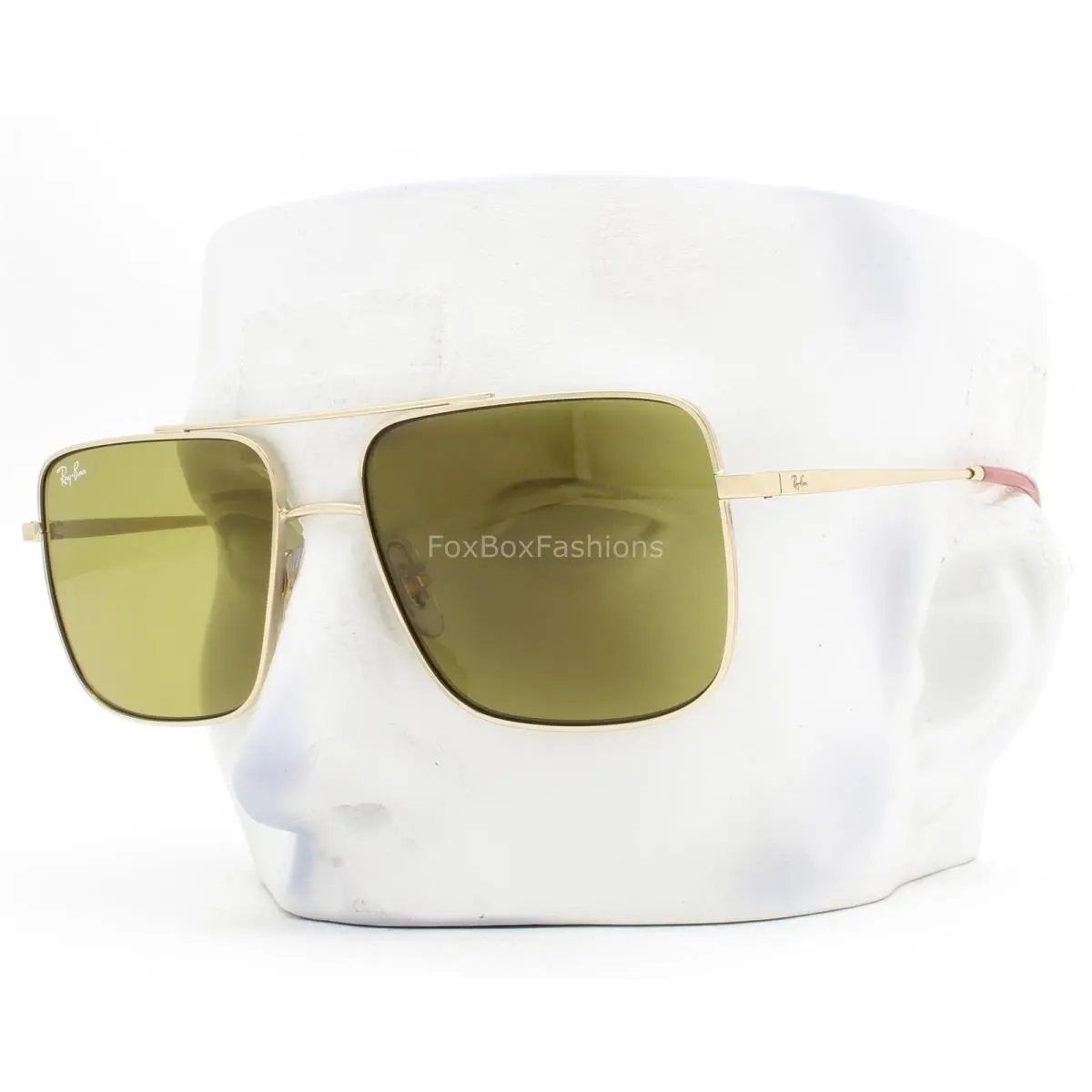 Ray-ban Ari Sunglasses RB 3758 9213/2 Shiny Pale Gold Green 54mm with Case