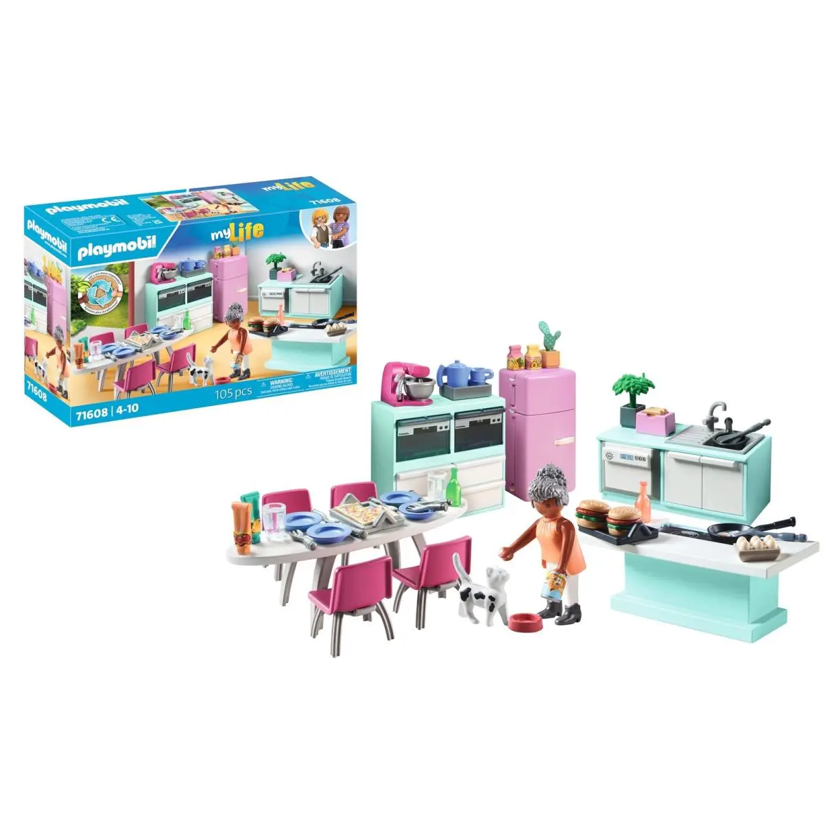 Playmobil Mylife 71608 Küche Mit Essplatz Vollausgestattete Küche Für Detailget