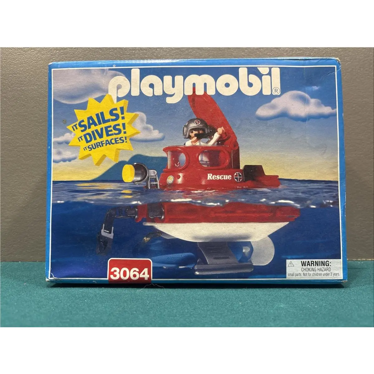 Playmobil 3064 Submarine Rescue - Sails and Dives - - 1999