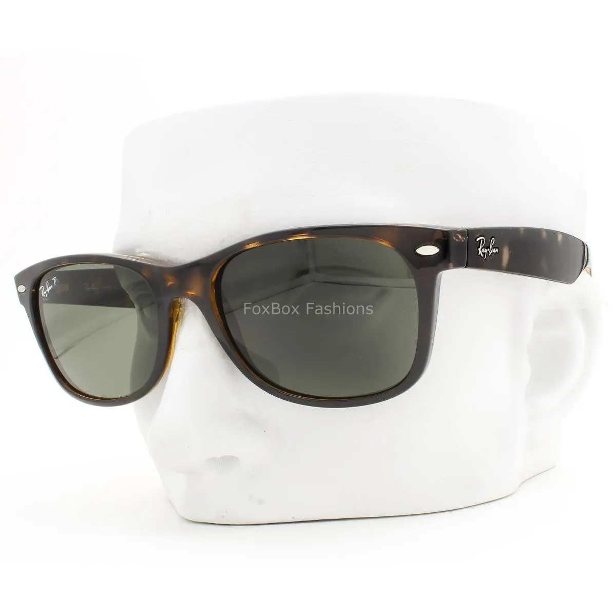 Ray-ban Wayfarer RB2132 902/58 Sunglasses Tortoise Polarized 52mm W/case
