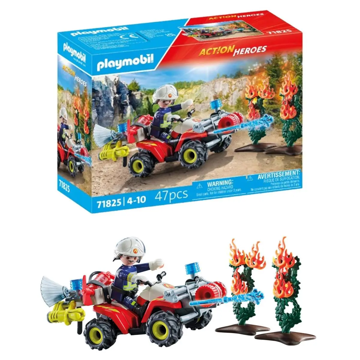 Playmobil Action Heroes Brandweerquad Blust Hegbrand Brandweerauto Speel