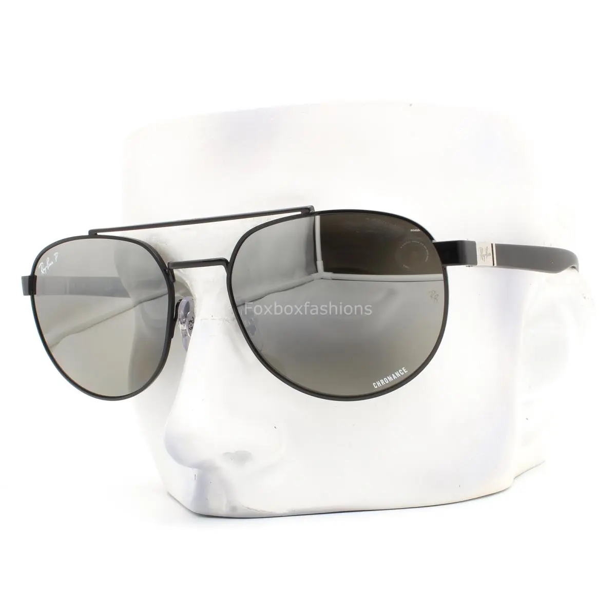 Ray-ban Tech Sunglasses Black Chromance Polarized RB 3736CH 002/5J with Case