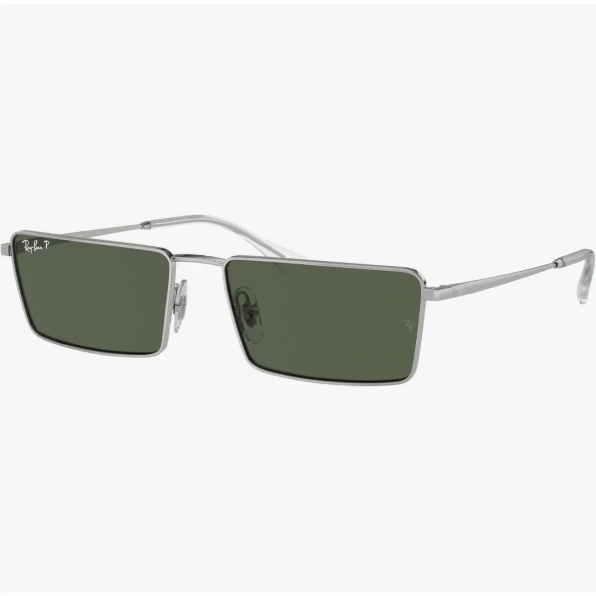 Ray-ban Emy RB 3741 9213/6V Sunglasses 3N Silver G15 Green 59-145