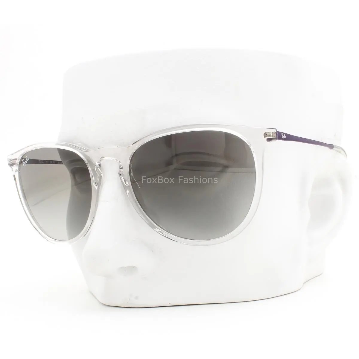 Ray-ban Erika Sunglasses RB 4171 6516/11 Crystal Clear on Purple 54mm with Case