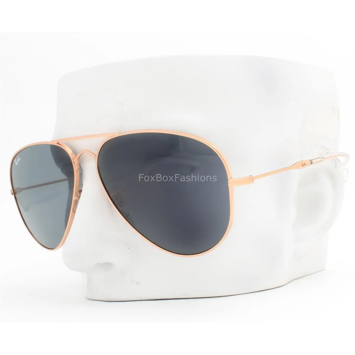 Ray-ban Old Aviator Sunglasses RB 3825 9202/R5 Rose Gold Blue Glass 62mm W/case