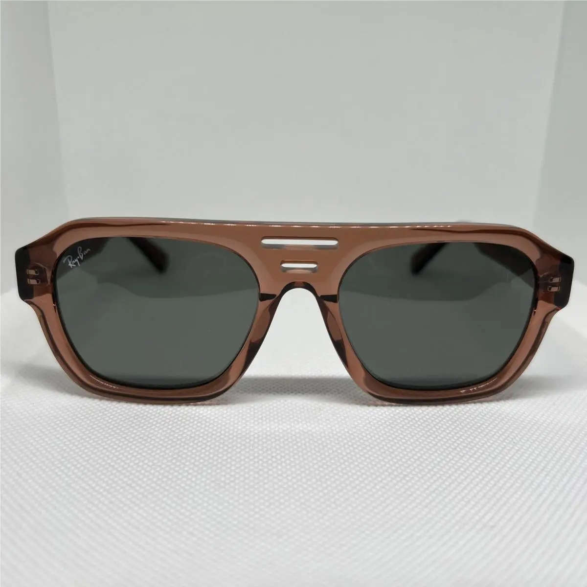Ray Ban RB4397 667882 Transparent Brown Green Unisex 54 mm Sunglasses