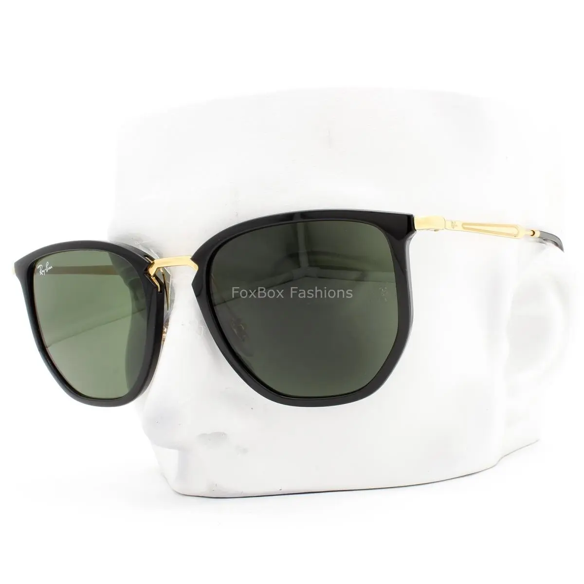 Ray-ban Sunglasses RB 4451 6306/31 Black Gold Green Tinted 53mm with Case