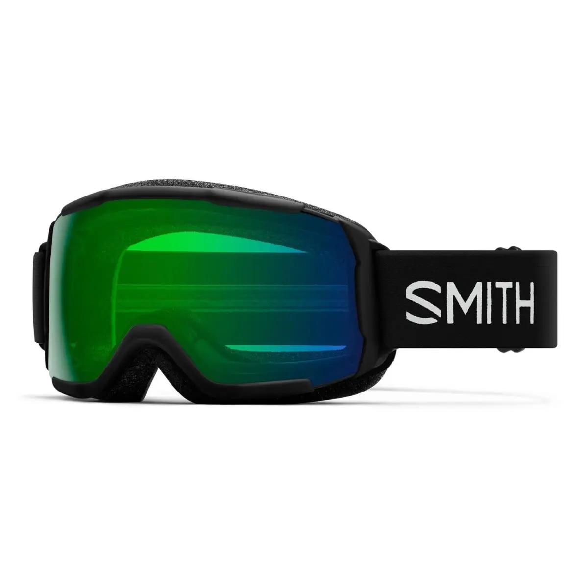 Smith Grom Youth Snow Goggles Black Frame Chromapop Everyday Green Mirror Lens by Smith Optics