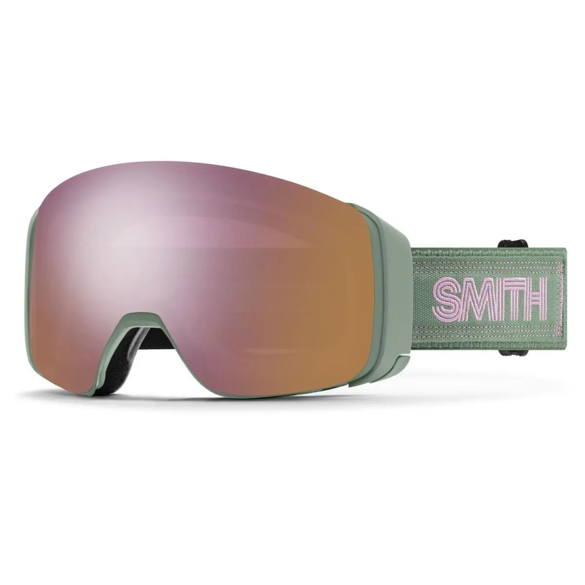 Smith 4D Mag Snow Goggles Olive Warm Steel Everyday Rose Gold Mirror Lens +bonus by Smith Optics