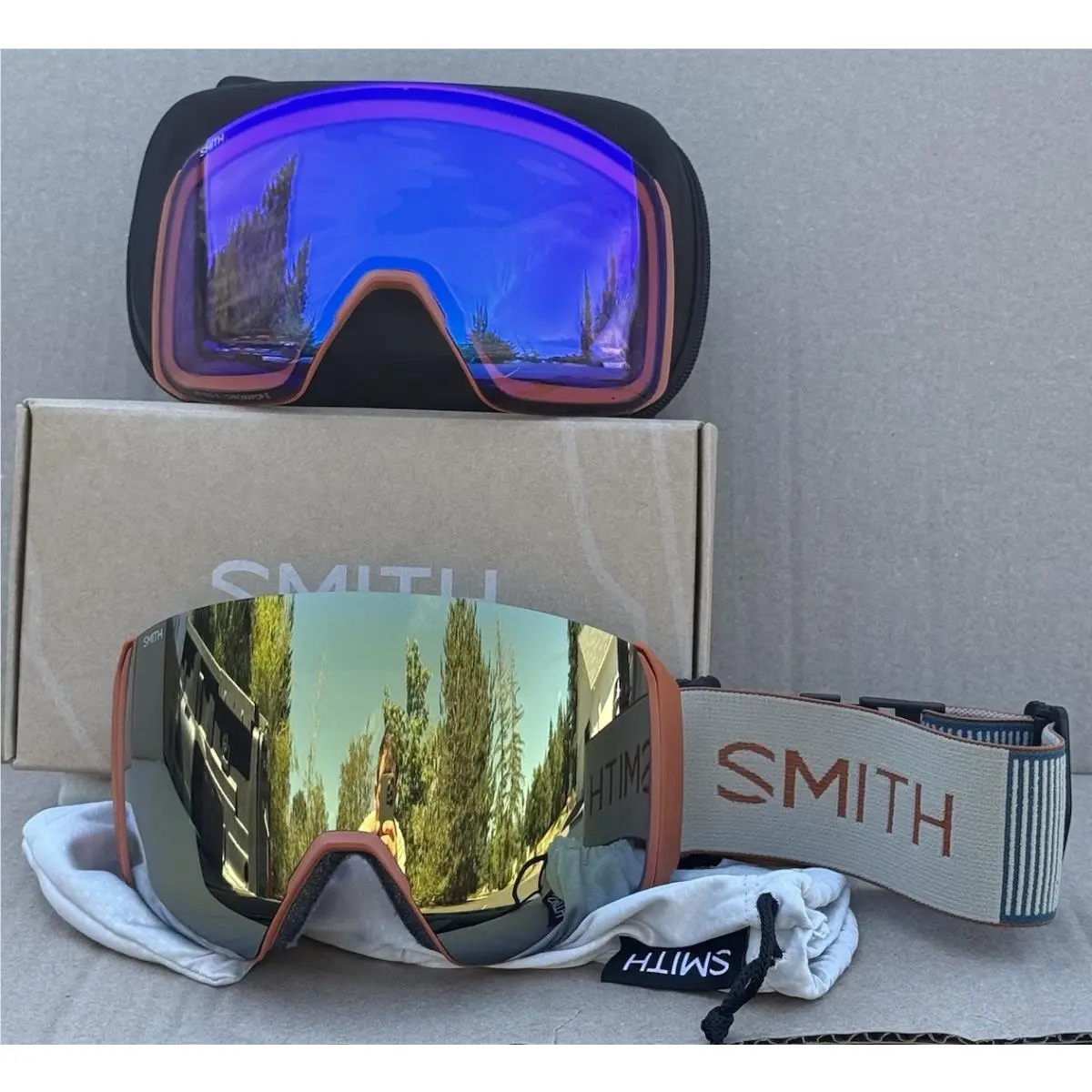 Smith 4D Mag XL Goggles Rust Chromapop Sun Black Gold Mirror