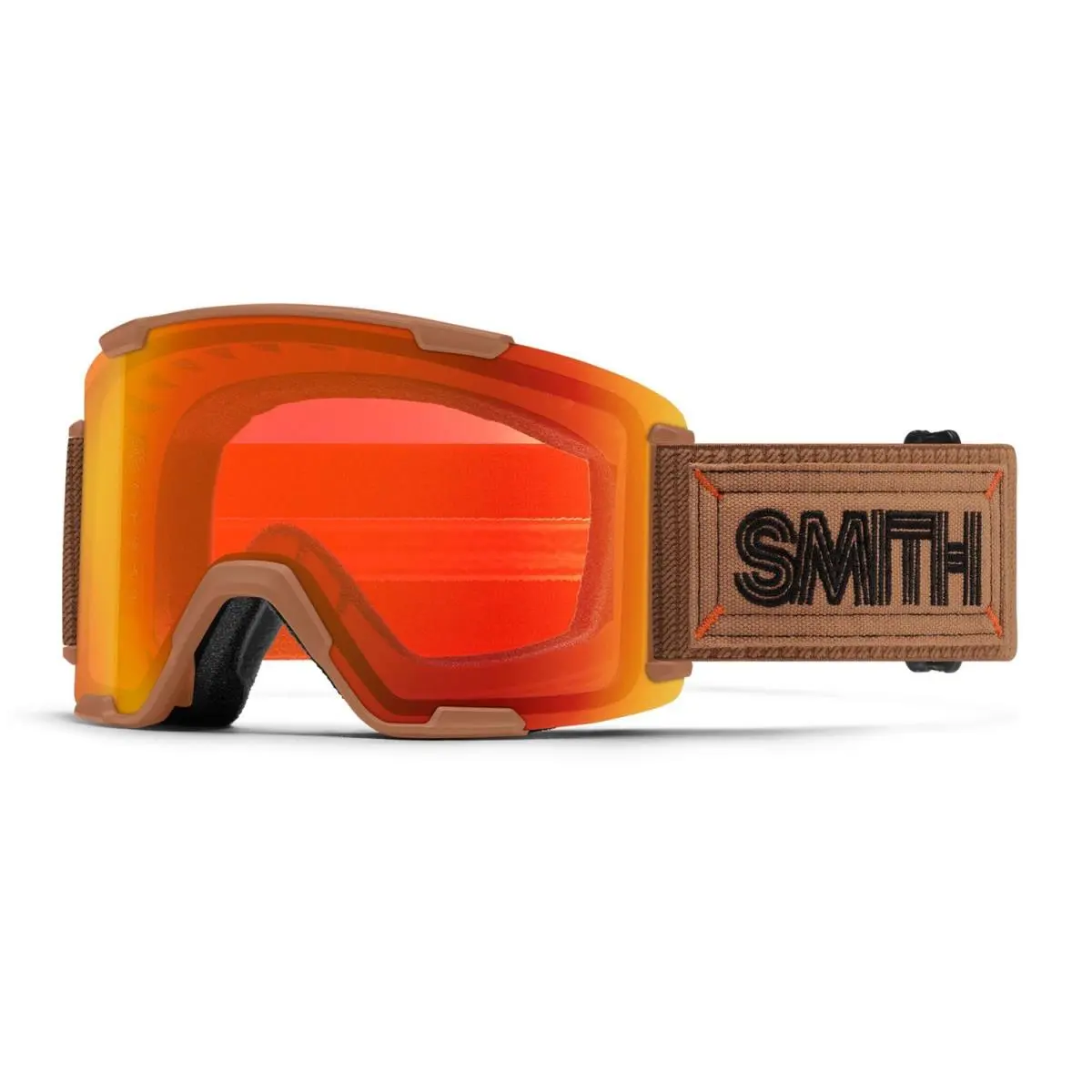 Smith Stash XL Ski / Snow Goggles Camel Warm Steel Everyday Red Mirror + Bonus