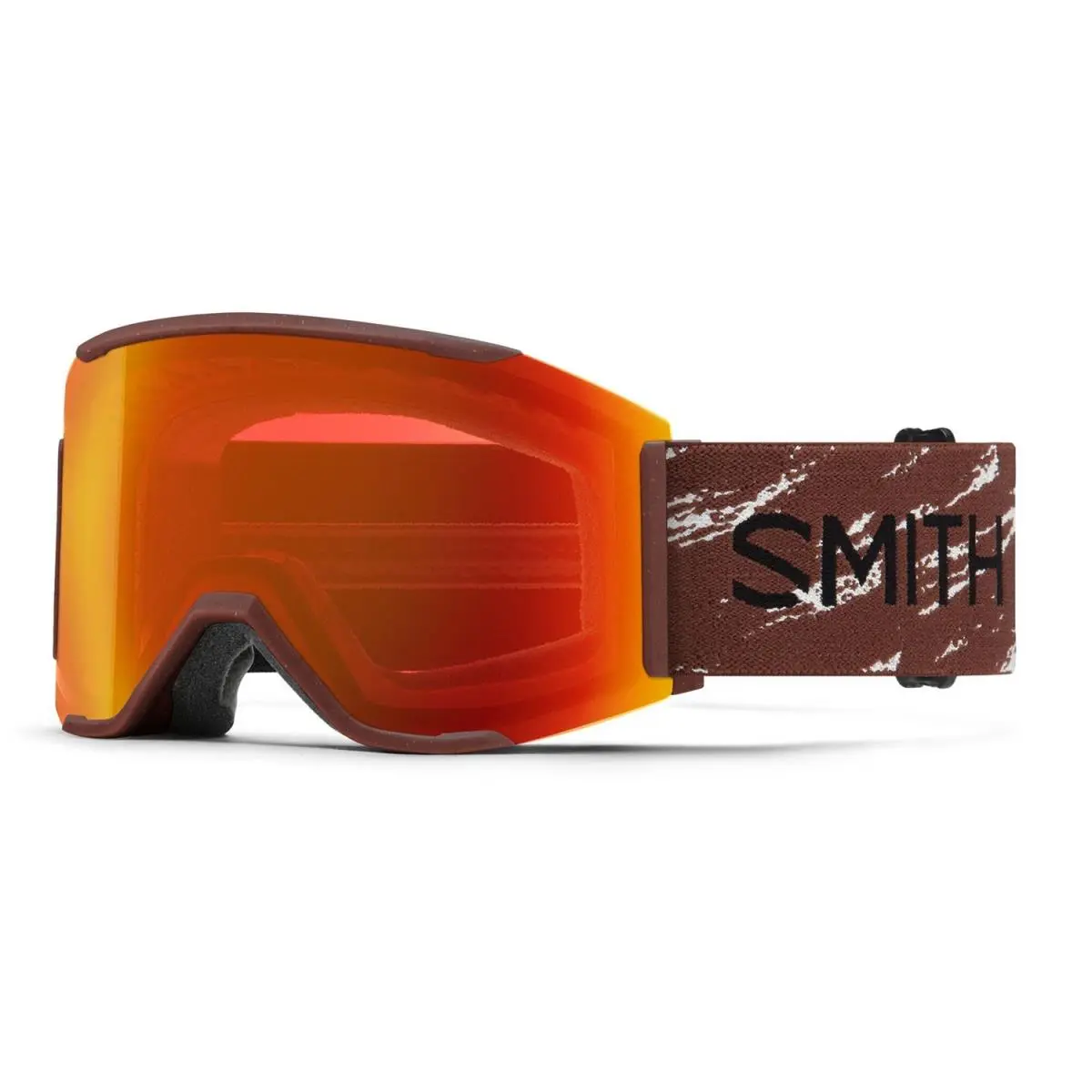 Smith Squad Mag Snow Goggles Rust Renu Natural Everyday Red Mirror Lens + Bonus - Frame: Brown